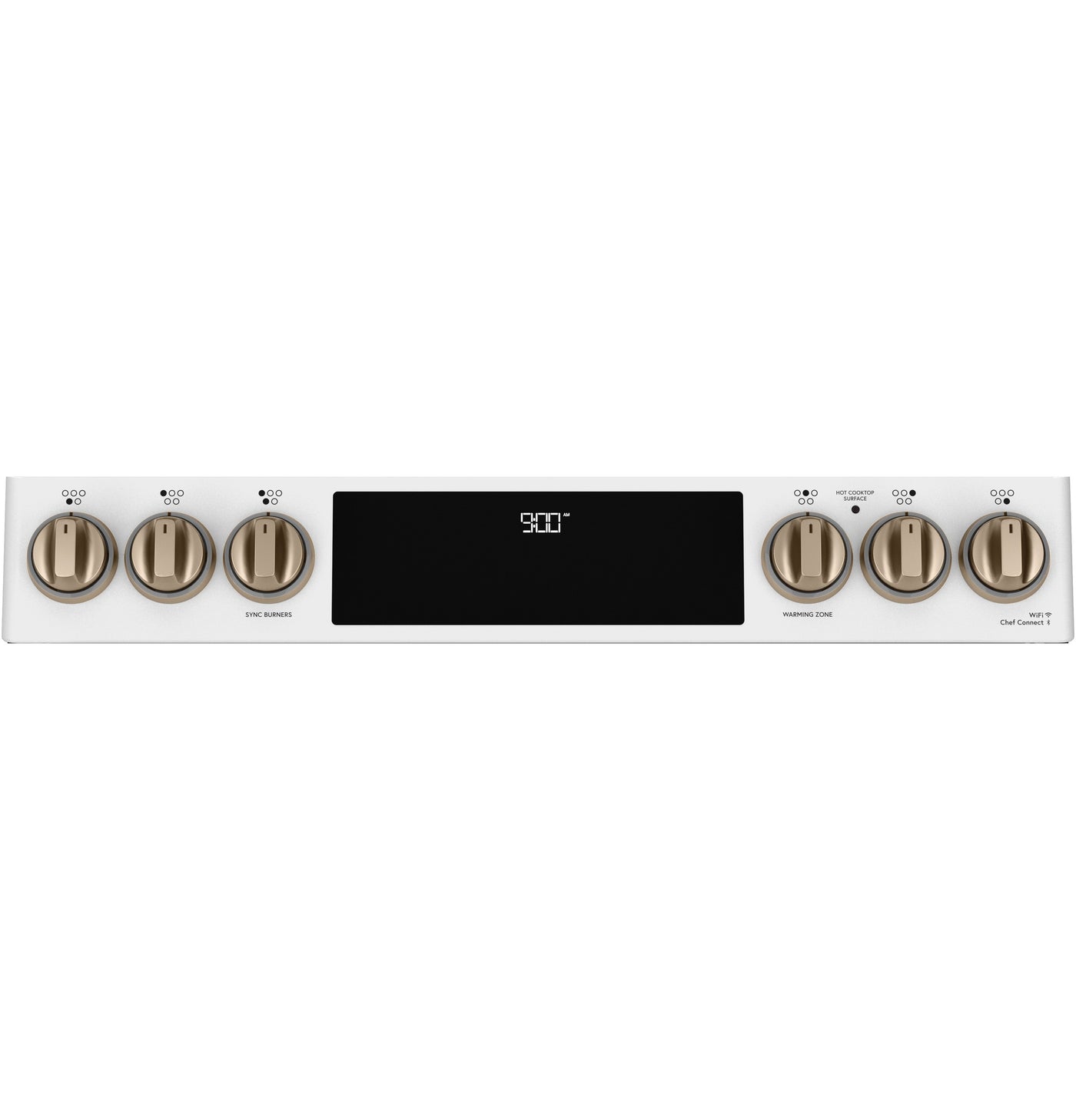 Café™ Matte White 30'' Slide-In Front Control Induction and Convection Range with Warming Drawer (5.7 Cu.Ft) - CCHS900P4MW2