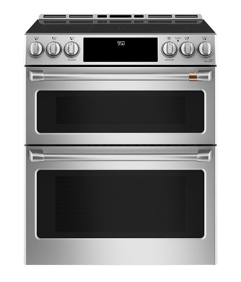 Café™ Stainless Steel 30" Slide-In Front Control Induction and Convection Double Oven Range (7.0 Cu.Ft) - CCHS950P2MS1