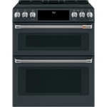 Café™ Matte Black 30" Slide-In Induction Convection Double Oven Range (7.0 Cu.Ft) - CCHS950P3MD1