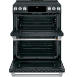 Café™ Matte Black 30" Slide-In Induction Convection Double Oven Range (7.0 Cu.Ft) - CCHS950P3MD1