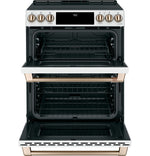 Café™ Matte White 30" Slide-In Front Control Induction and Convection Double Oven Range (7.0 Cu.Ft) - CCHS950P4MW2