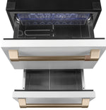 Café Matte White Built-In Dual-Drawer Refrigerator (5.7 Cu.Ft) - CDE06RP4NW2