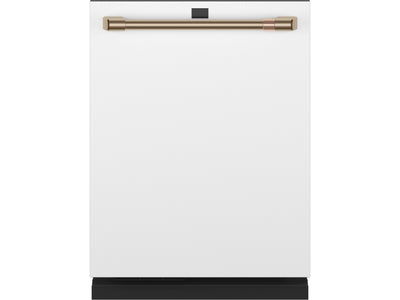 Café Matte White 24" Built-In Dishwasher with Stainless Interior and Hidden Controls - CDT875P4NW2