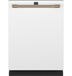 Café Matte White 24" Built-In Dishwasher with Stainless Interior and Hidden Controls - CDT875P4NW2