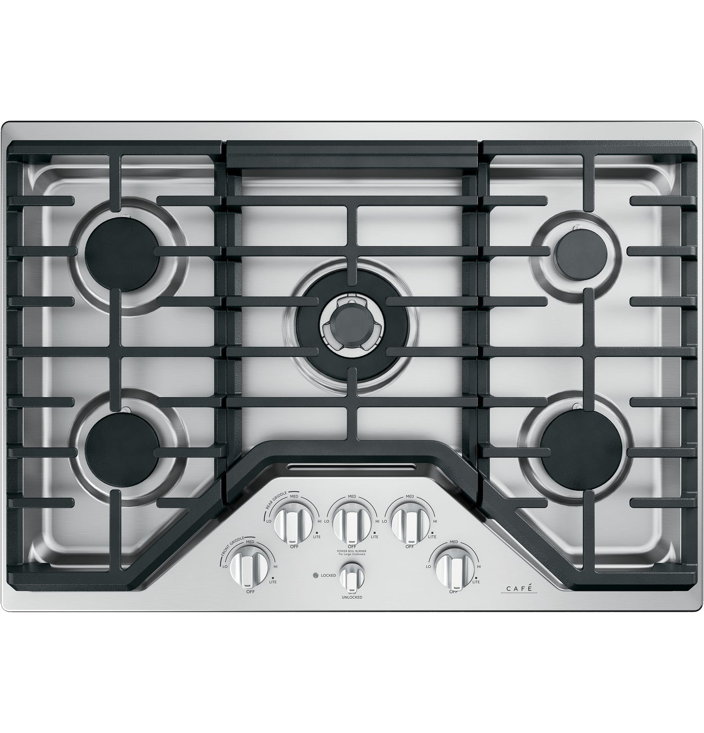Café Stainless Steel 30" Built-In Gas Cooktop - CGP95302MS1