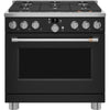 Café Matte Black 36" All-Gas Commercial-Style Smart Range (6.2 Cu.Ft) - CGY366P3TD1