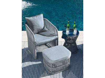 Coast Island Outdoor Chair w/Side Table and Ottoman
