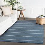 Agkiras I Area Rug - 10' X 14' - Blue/Cream