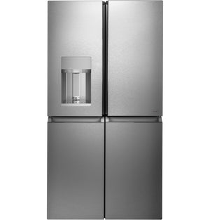 Café Modern Glass 36" Quad-Door Refrigerator (27.4 Cu. Ft.) - CQE28DM5NS5
