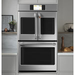 Café Stainless Steel 30" Built-In French-Door Double Convection Wall Oven (10.0 Cu.Ft) - CTD90FP2NS1