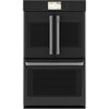 Café Matte Black 30" Built-In French-Door Double Convection Wall Oven (10.0 Cu.Ft) - CTD90FP3ND1