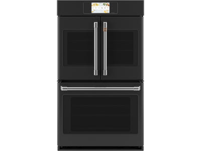 Café Matte Black 30" Built-In French-Door Double Convection Wall Oven (10.0 Cu.Ft) - CTD90FP3ND1