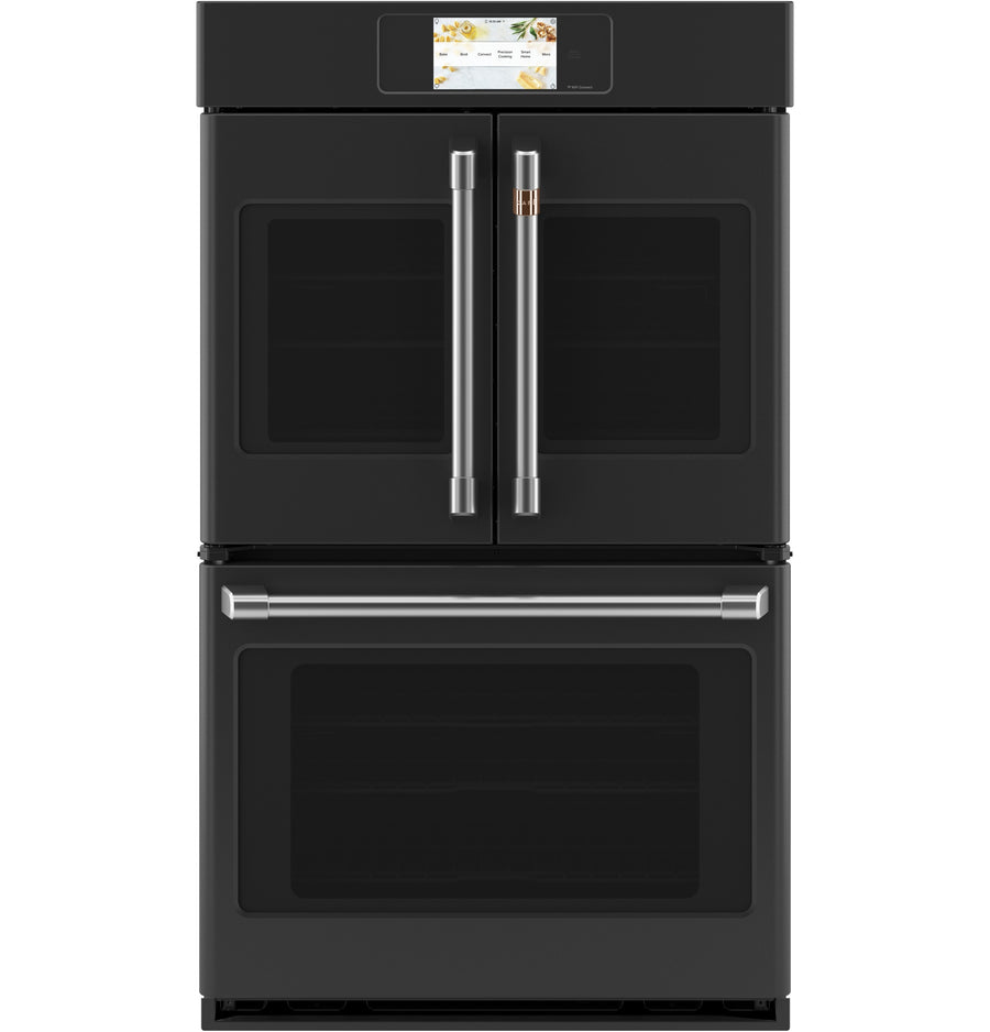 Café Matte Black 30" Built-In French-Door Double Convection Wall Oven (10.0 Cu.Ft) - CTD90FP3ND1