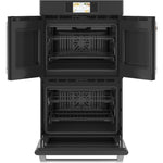 Café Matte Black 30" Built-In French-Door Double Convection Wall Oven (10.0 Cu.Ft) - CTD90FP3ND1