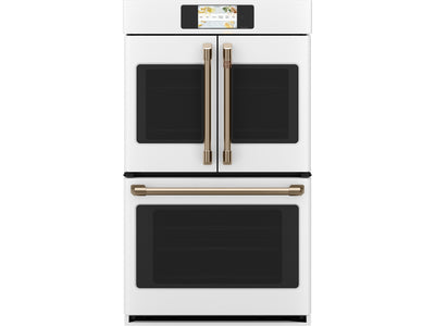 Café Matte White 30" Built-In French-Door Double Convection Wall Oven (10.0 Cu.Ft) - CTD90FP4NW2