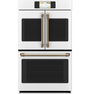 Café Matte White 30" Built-In French-Door Double Convection Wall Oven (10.0 Cu.Ft) - CTD90FP4NW2