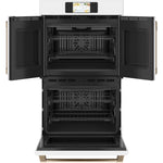 Café Matte White 30" Built-In French-Door Double Convection Wall Oven (10.0 Cu.Ft) - CTD90FP4NW2