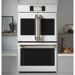 Café Matte White 30" Built-In French-Door Double Convection Wall Oven (10.0 Cu.Ft) - CTD90FP4NW2