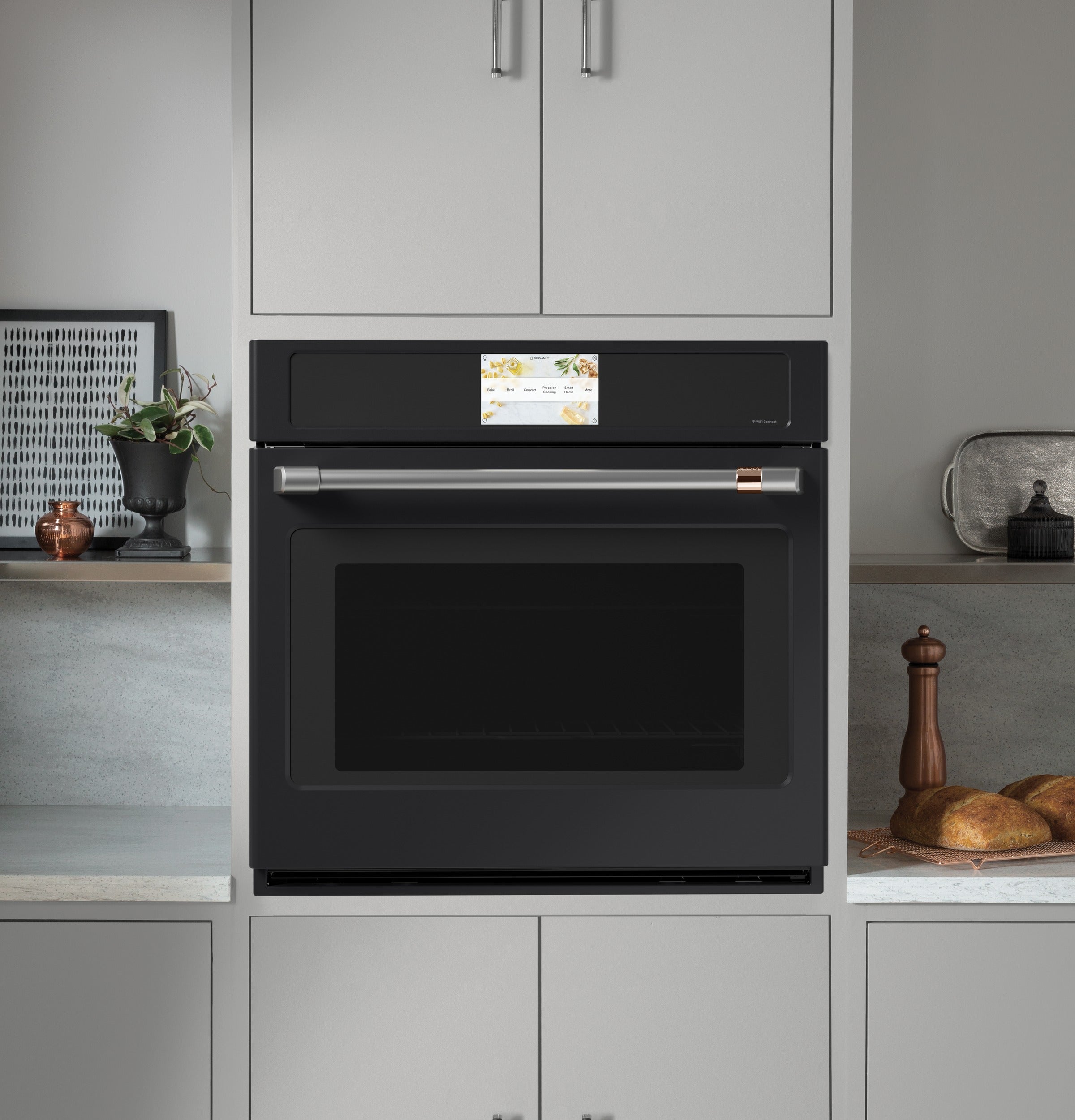 Café Matte Black 30" Built-In Convection Single Wall Oven (5.0 Cu.Ft) - CTS90DP3ND1