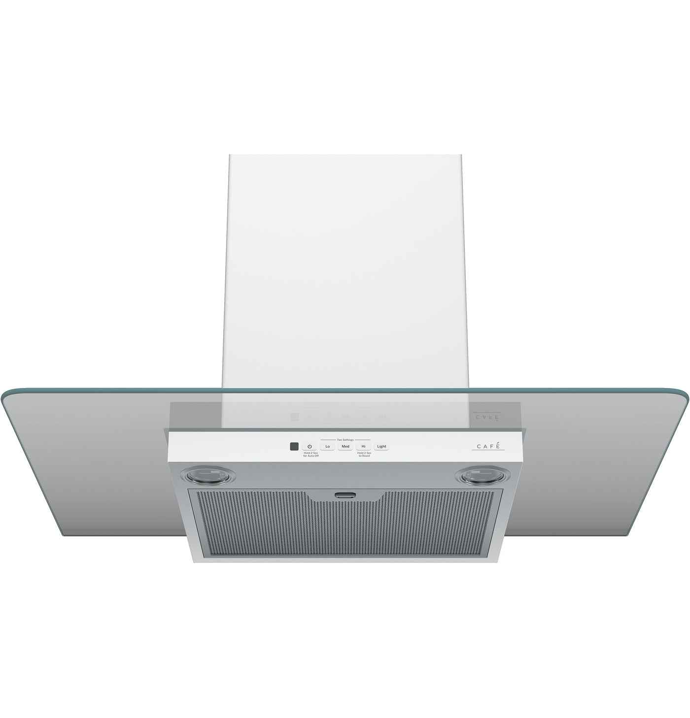 Café Matte White 30" 350-CFM Wall-Mount Glass Canopy Chimney Hood - CVW73014MWM