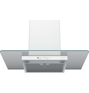 Café Matte White 30" 350-CFM Wall-Mount Glass Canopy Chimney Hood - CVW73014MWM