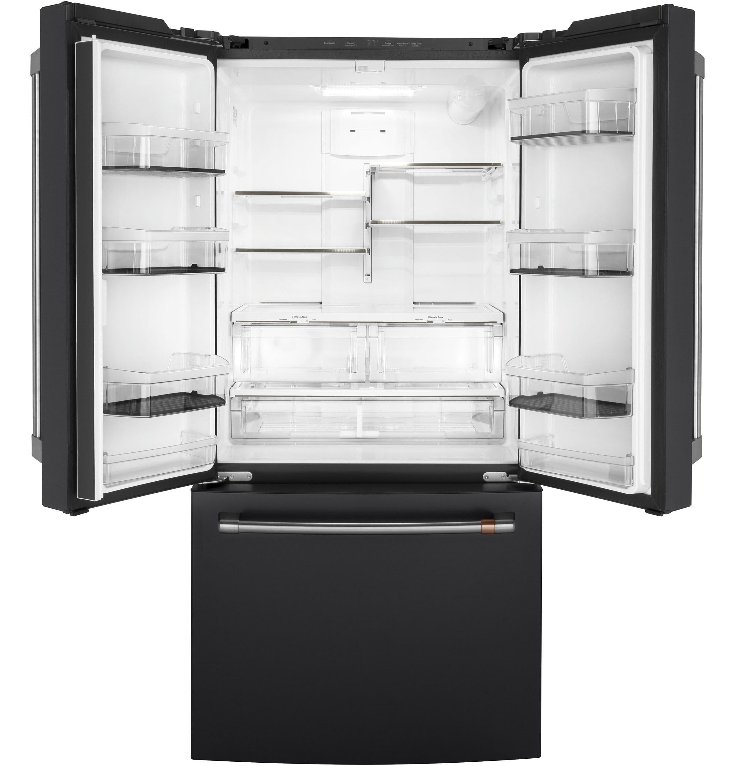 Café 33" 18.6 Cu. Ft. Matte Black Counter-Depth French Door Refrigerator - CWE19SP3ND1
