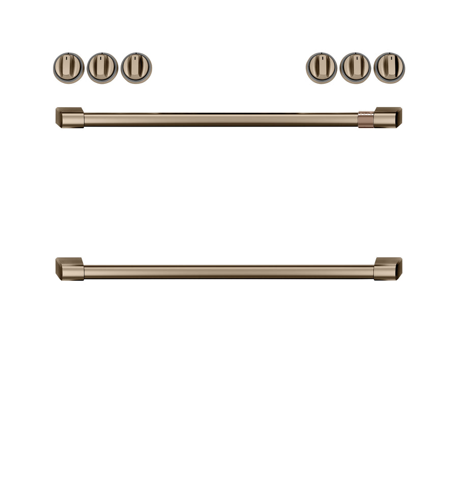 Café™ Brushed Bronze Front Control Electric Knobs and Handles Set - CXFCEHKPMBZ