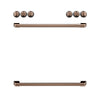 Café™ Brushed Copper Front Control Electric Knobs and Handles Set - CXFCEHKPMCU