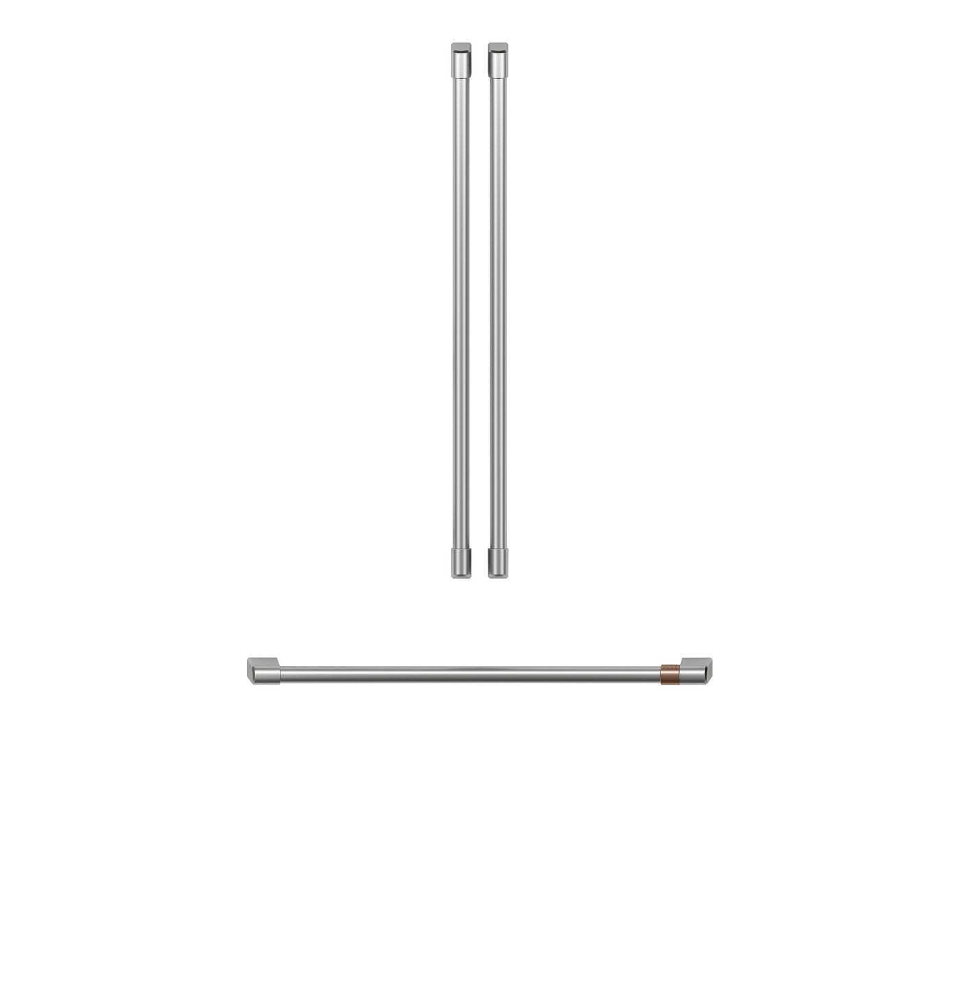 Café Brushed Stainless Handle Kit for 36" Refrigerators - CXLB3H3PMSS
