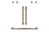 Café™ Brushed Bronze 2Pcs. French-Door Handles; 1Pc. 30" Handle; 4Pcs. Knobs Set - CXWDFHKPMBZ