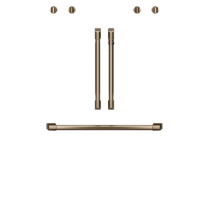 Café™ Brushed Bronze 2Pcs. French-Door Handles; 1Pc. 30" Handle; 4Pcs. Knobs Set - CXWDFHKPMBZ