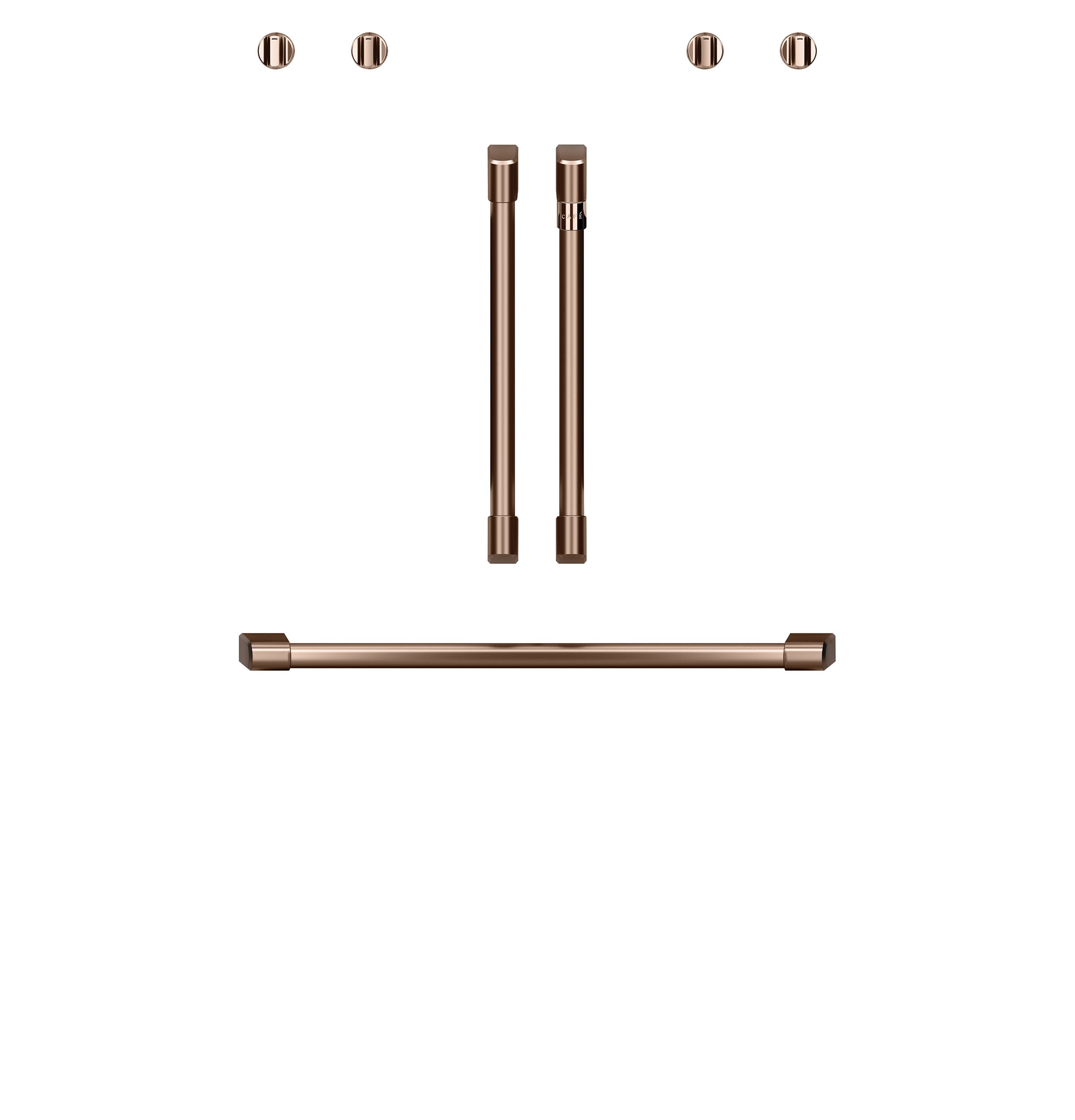 Café™ Brushed Copper 2Pcs. French-Door Handles; 1Pc. 30