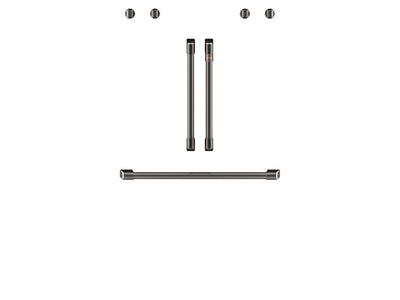 Café™ Brushed Stainless 2Pcs. French-Door Handles; 1Pc. 30" Handle; 4Pcs. Knobs Set - CXWDFHKPMSS