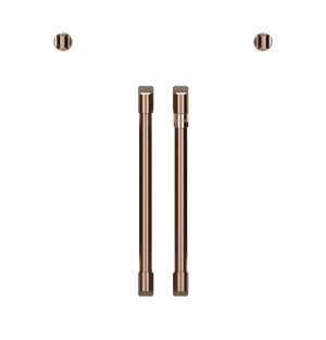 Café™ Brushed Copper 2Pcs. French-Door Handles and 2Pcs. Knobs - CXWSFHKPMCU