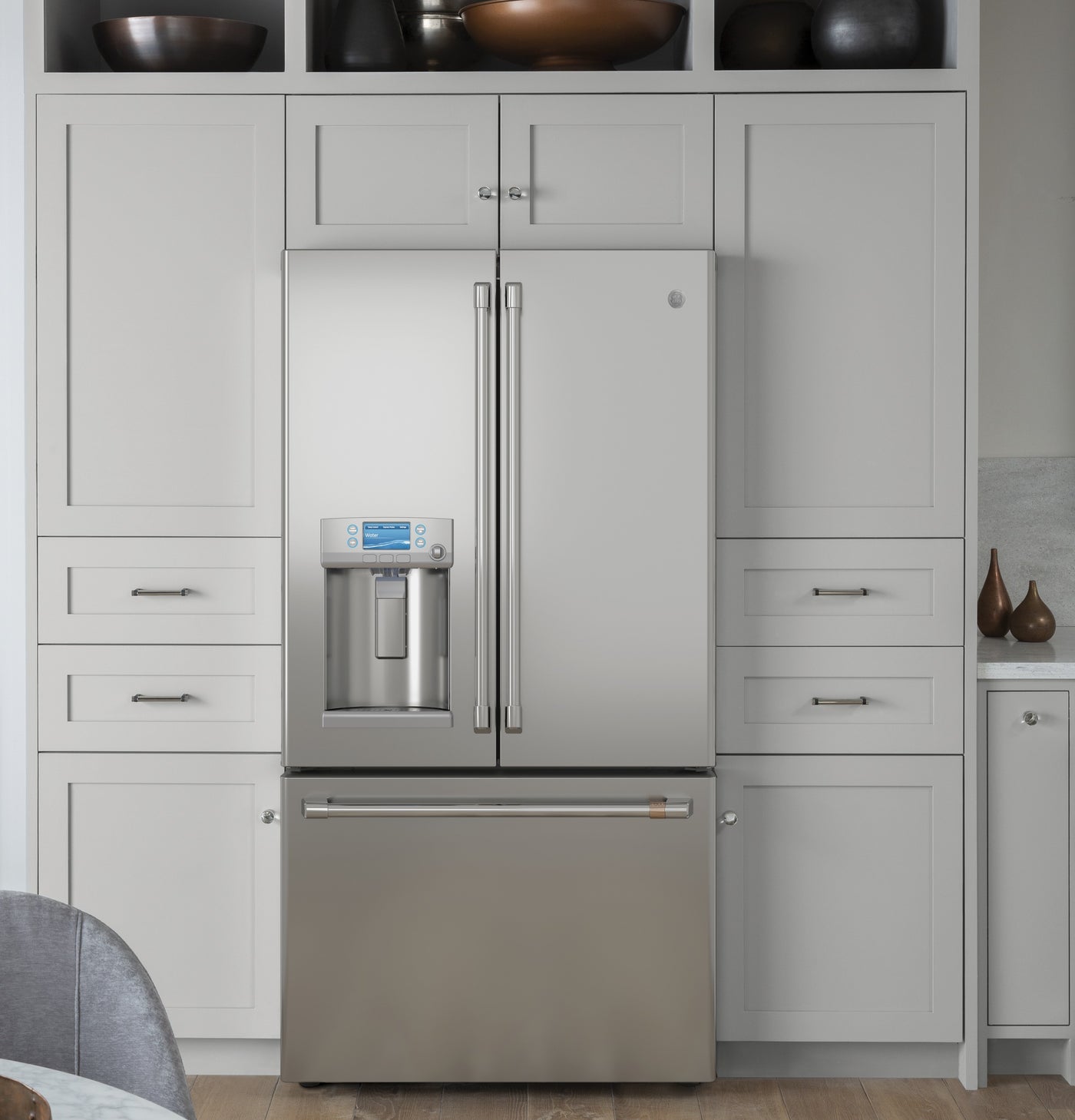 Café Stainless Steel 36" Counter-Depth French-Door Refrigerator with Hot Water Dispenser (22.2 Cu. Ft.) - CYE22TP2MS1