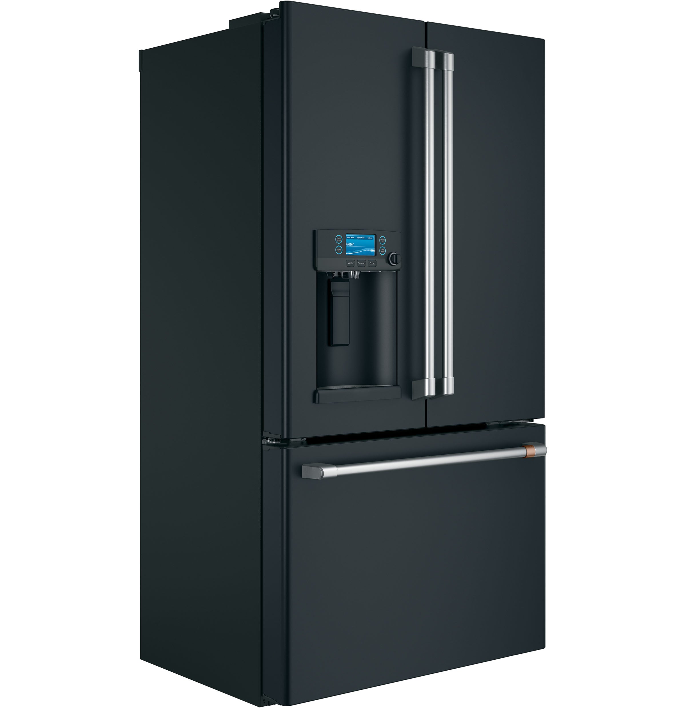 Café 36" 22.2 Cu. Ft. Matte Black Counter-Depth French Door Refrigerator with Hot Water Dispenser - CYE22TP3MD1