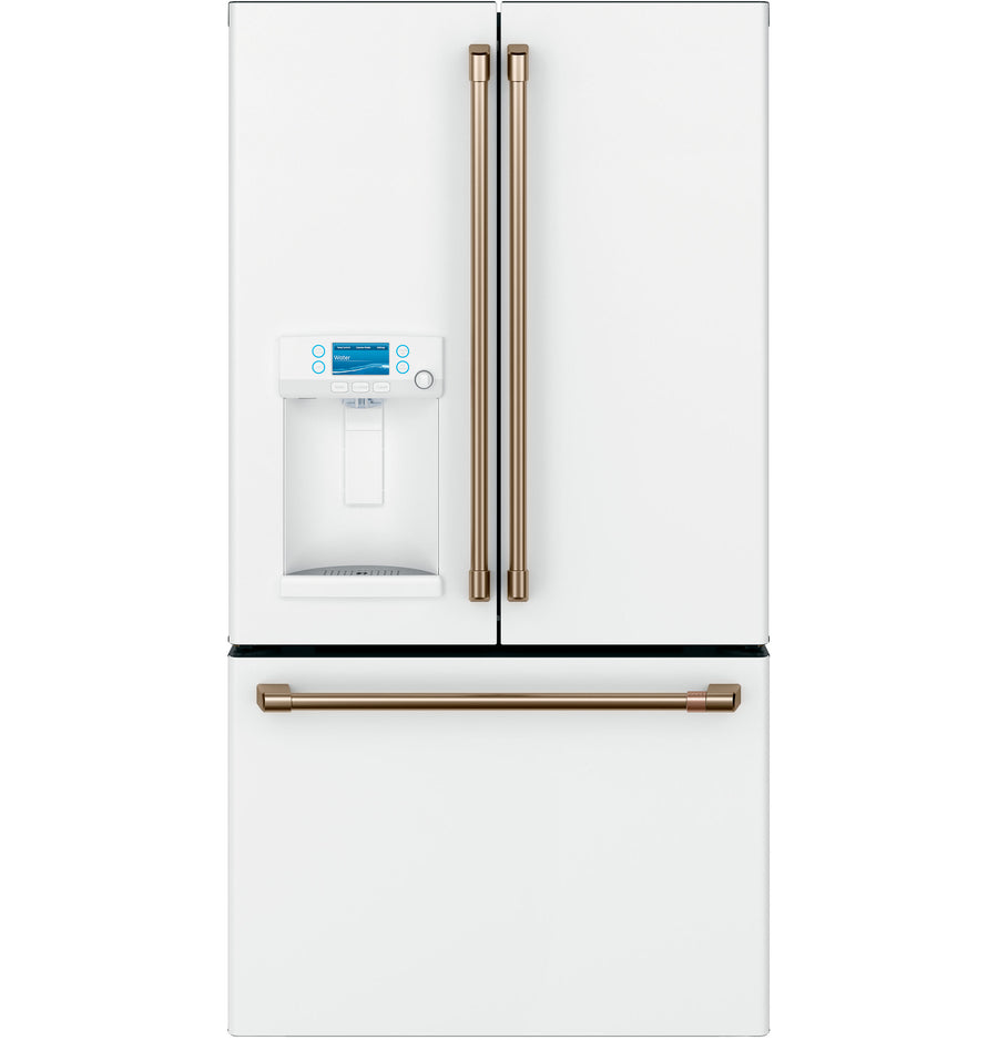 Café 36" 22.2 Cu. Ft. Matte White Counter-Depth French Door Refrigerator with Hot Water Dispenser - CYE22TP4MW2