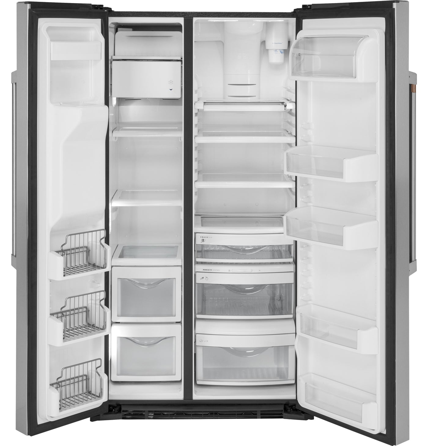 Café Stainless Steel 36" Counter-Depth Side-by-Side Refrigerator (21.9 Cu. Ft.) - CZS22MP2NS1