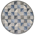 Penniac IV Indoor/Outdoor Round Area Rug - 7'10" - Blue