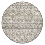 Penniac II Indoor/Outdoor Round Area Rug - 7'10" - Grey