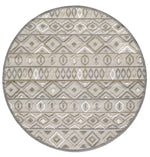 Penniac II Indoor/Outdoor Round Area Rug - 7'10" - Grey