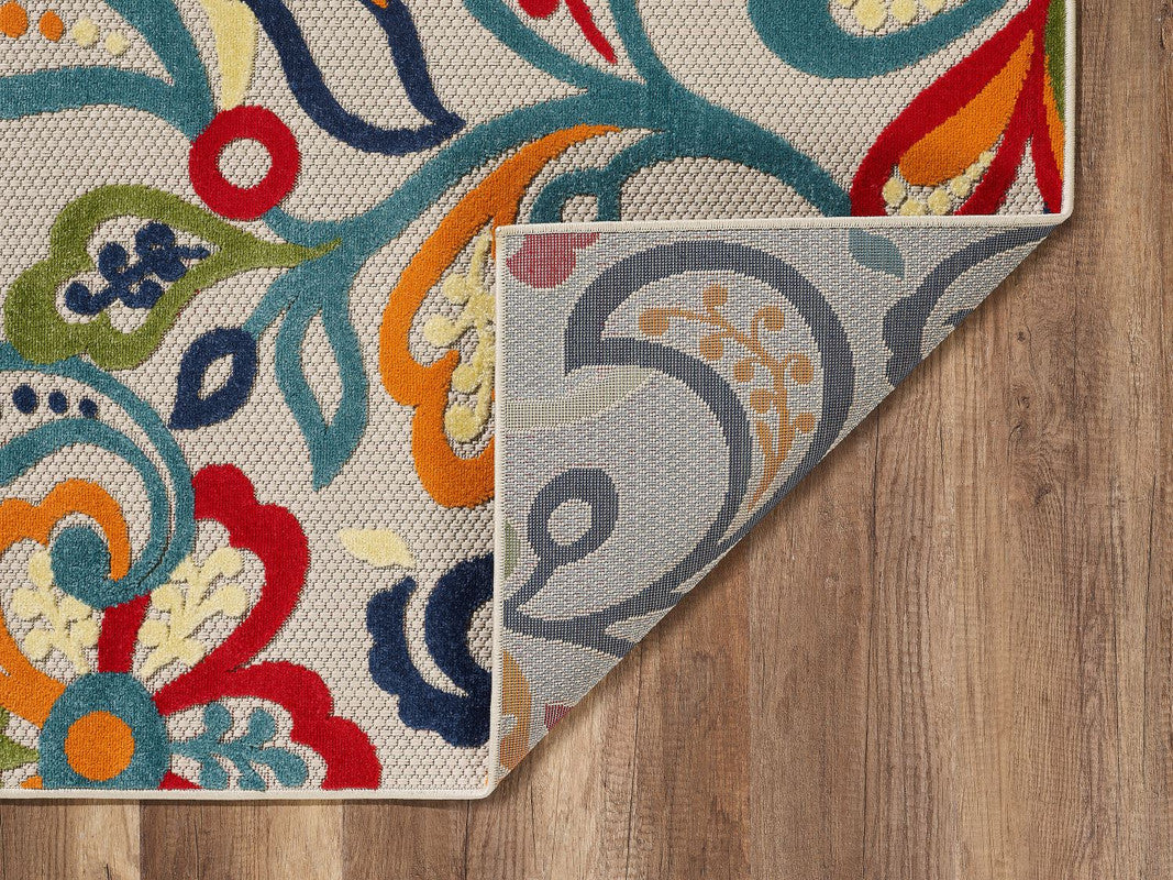 Penniac VI Indoor/Outdoor Area Rug - 7'10" X 9'10" - Ivory/Multi
