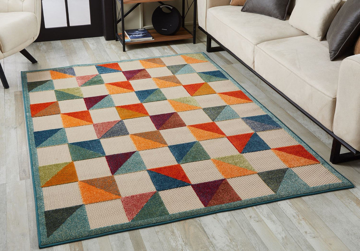 Penniac IV Indoor/Outdoor Area Rug - 5'3" X 7' - Ivory/Multi