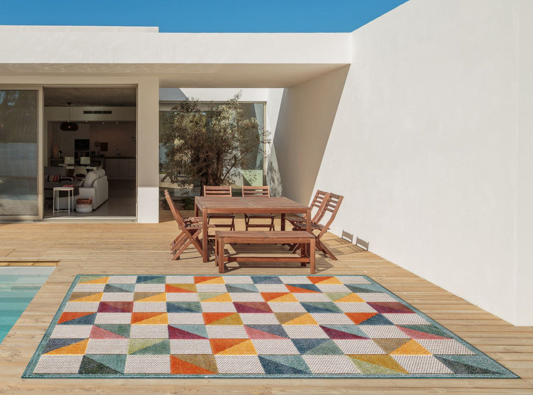 Penniac IV Indoor/Outdoor Area Rug - 5'3" X 7' - Ivory/Multi