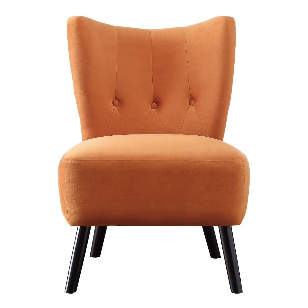 Mimi Accent Chair - Orange Velvet