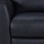 Carole Leather Loveseat - Grey