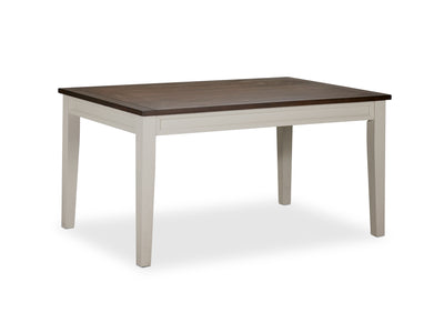 Caylie Dining Table - Ivory, Driftwood