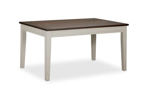 Caylie Dining Table - Ivory, Driftwood