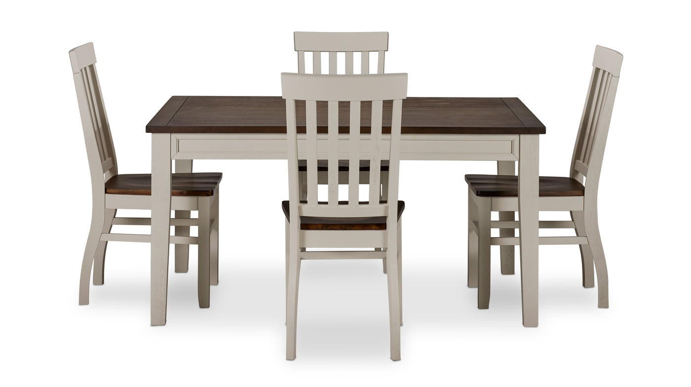 Caylie 5-Piece Dining Set - Ivory, Driftwood