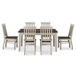 Caylie 7-Piece Dining Set - Ivory, Driftwood